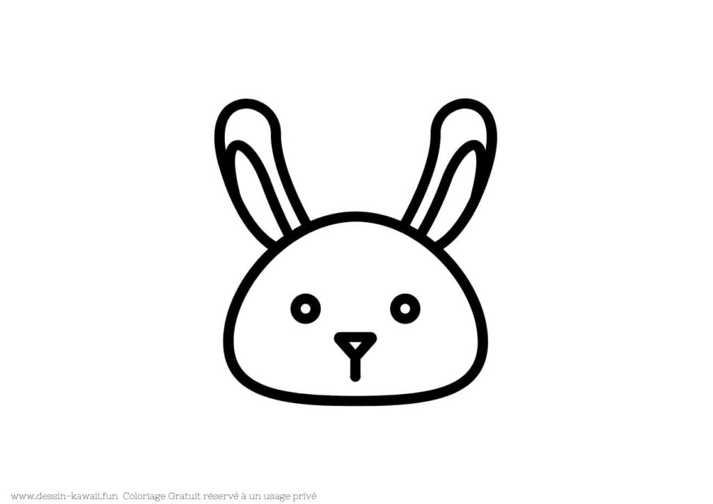 coloriage lapin simple