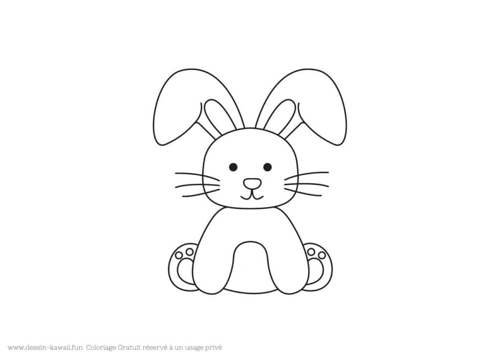 dessin lapin coloriage