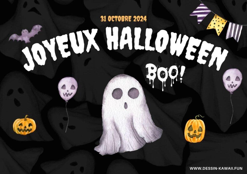 joyeux halloween BOO carte