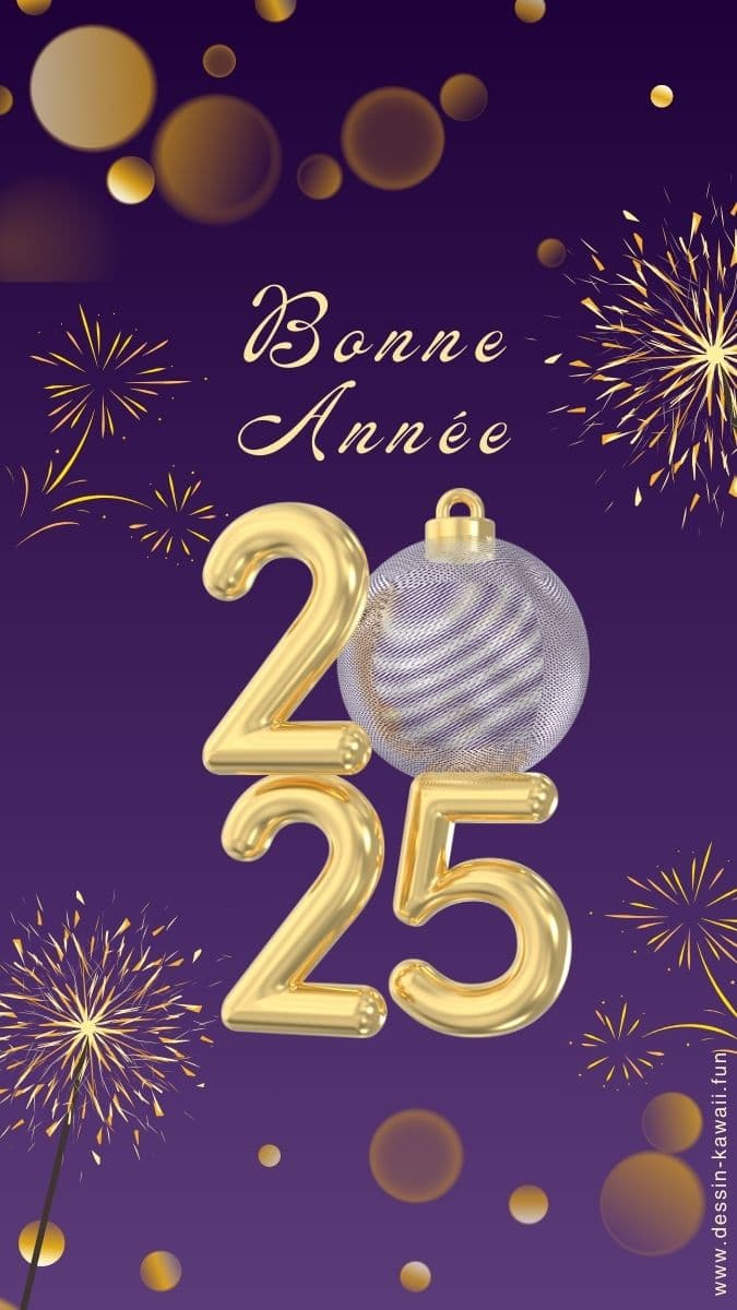 Carte Bonne Année 2025 GRATUITE souhaiter Nouvel An