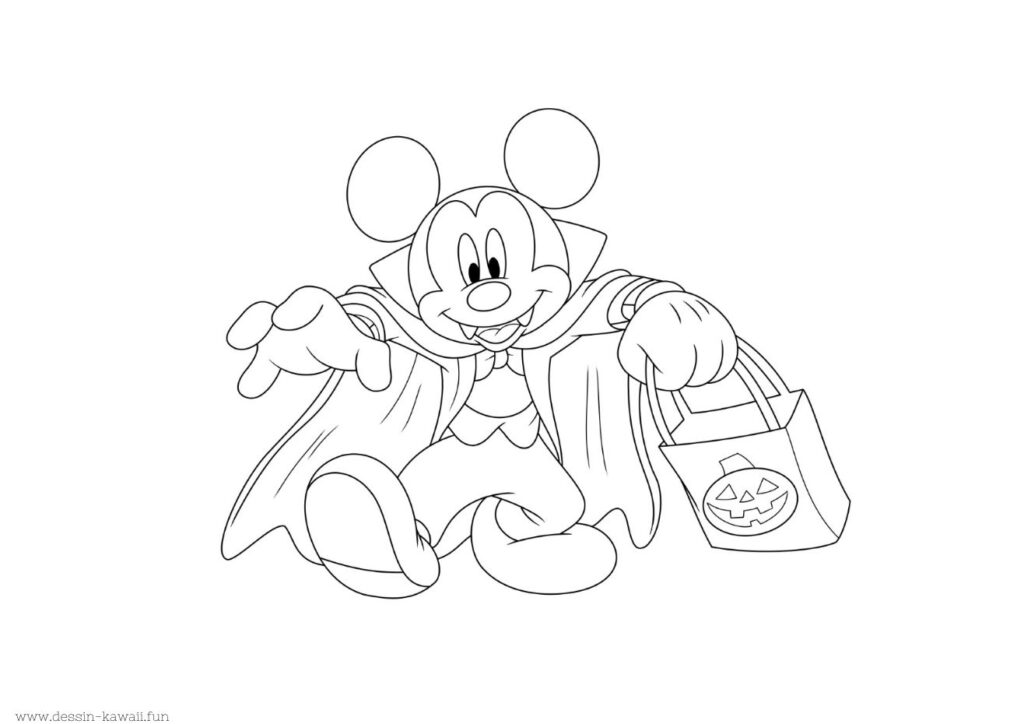 coloriage halloween disney