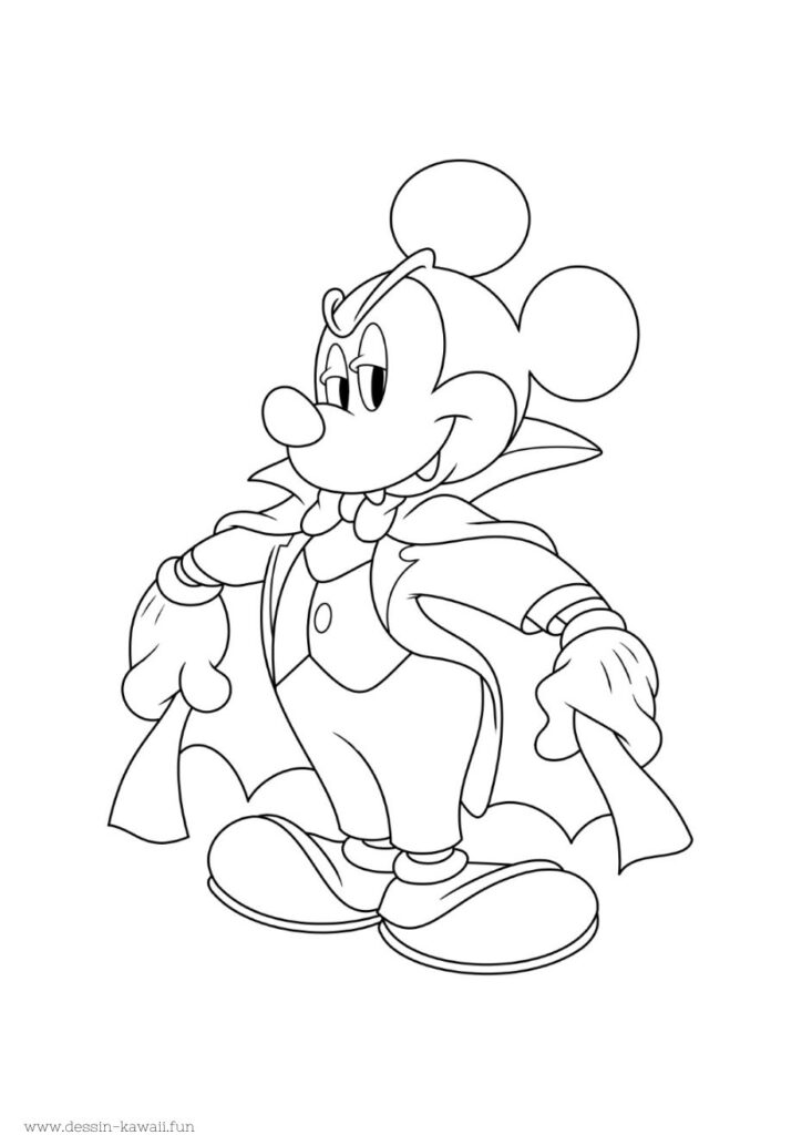 coloriage mickey halloween