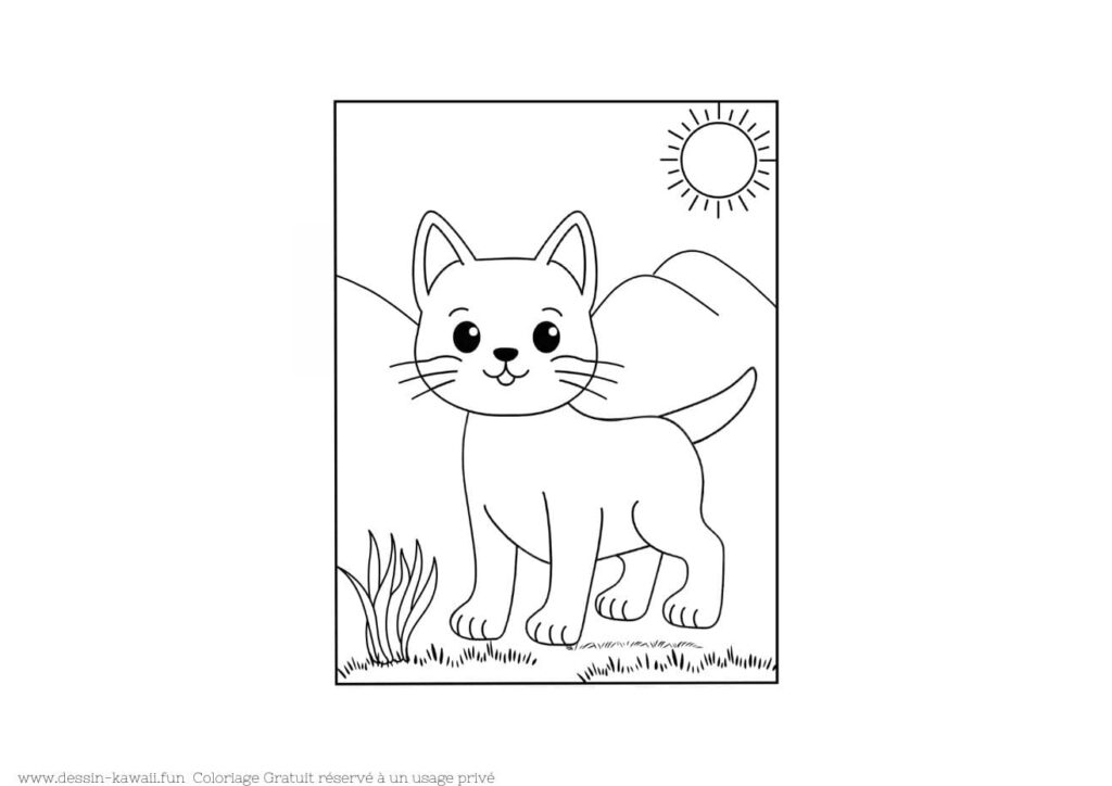 coloriage chat 19