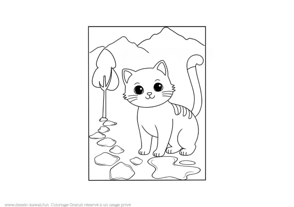 coloriage chat 24