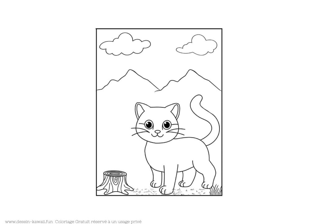 coloriage chat 27