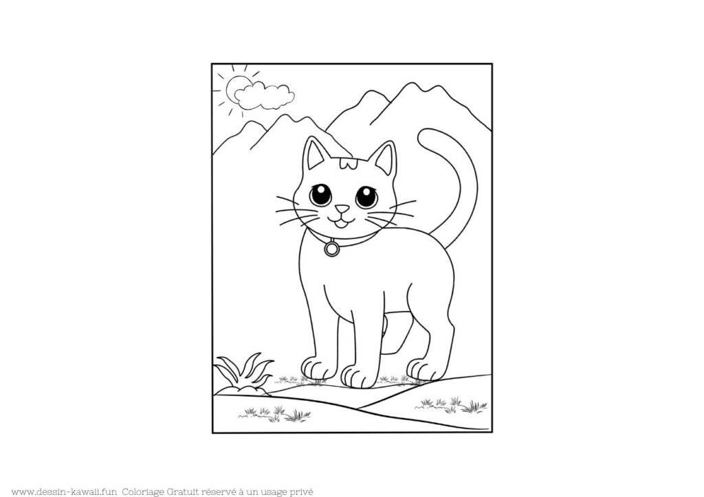 coloriage chat 32