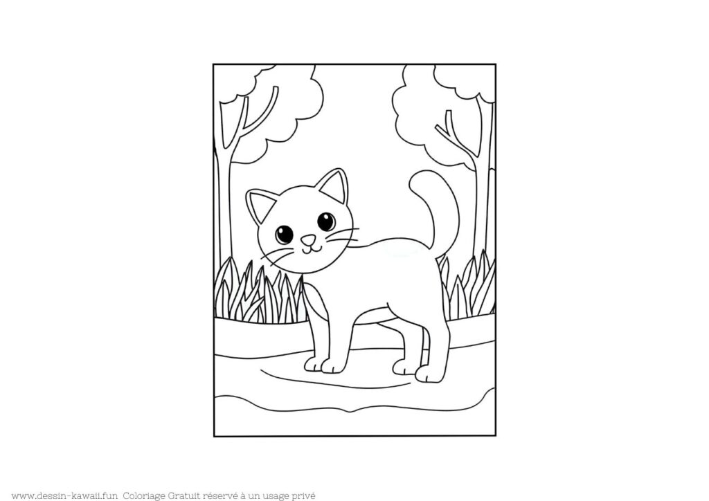 coloriage chat 33