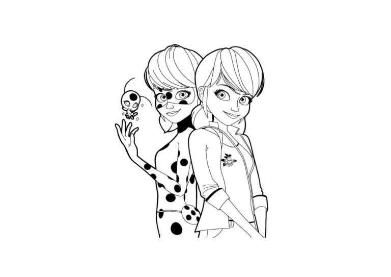 Coloriage Miraculous GRATUIT à imprimer PDF, Ladybug