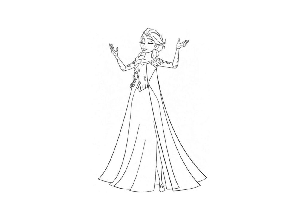 coloriage elsa reine des neiges