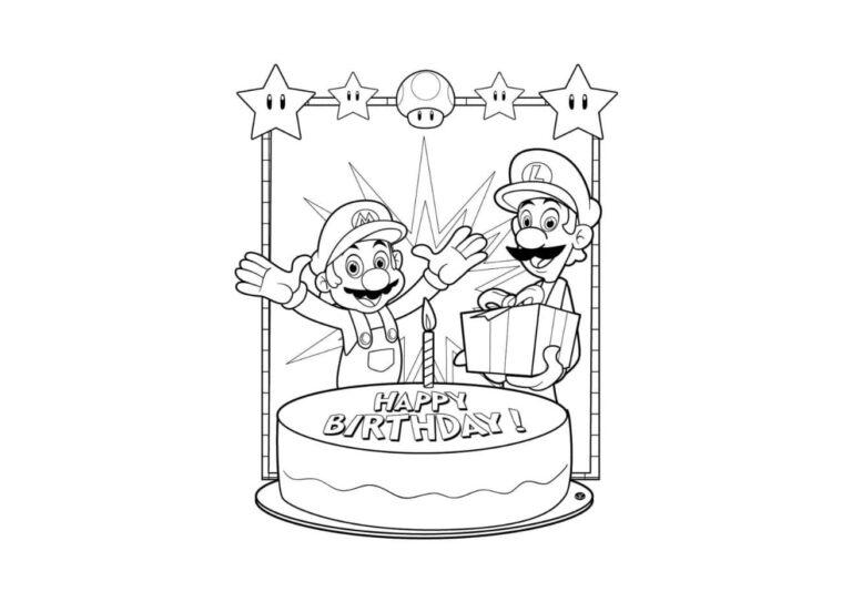 Coloriage Mario | Dessins Mario Bros GRATUIT à imprimer