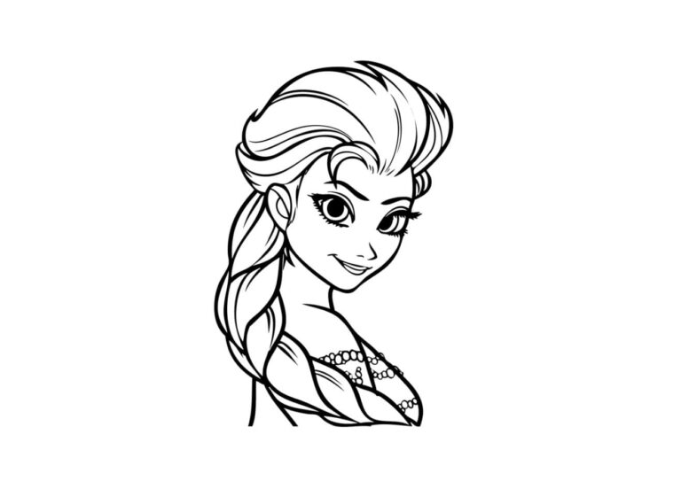 Coloriage la Reine des Neiges GRATUIT à imprimer