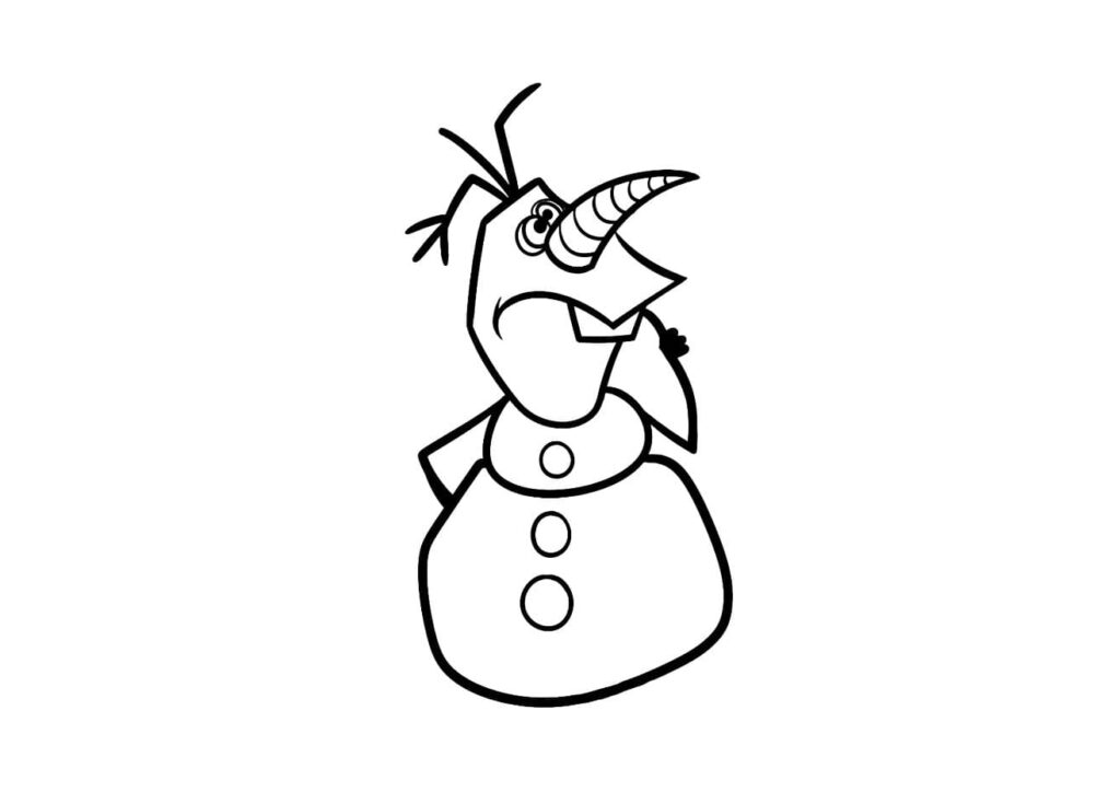 coloriage reine des neiges olaf