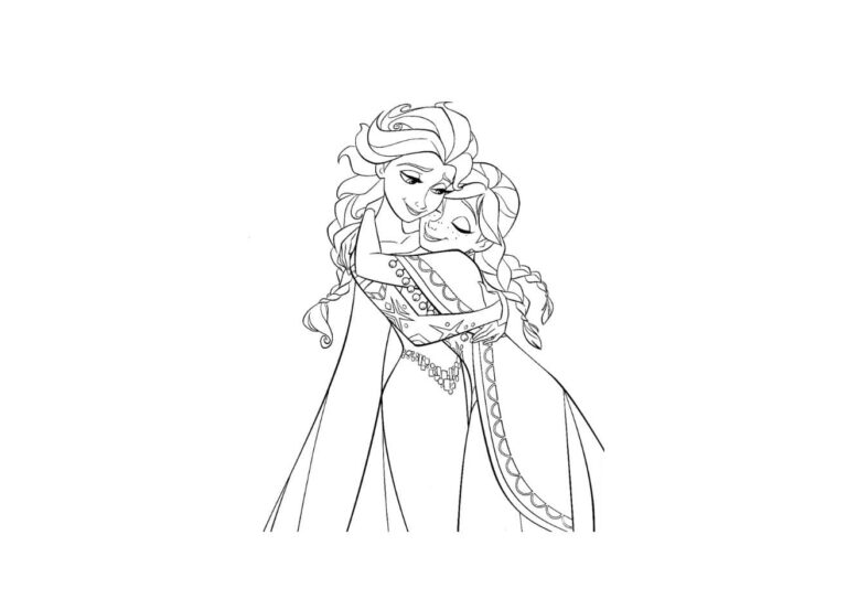 Coloriage la Reine des Neiges GRATUIT à imprimer