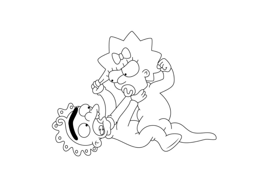 coloriage simpson à imprimer