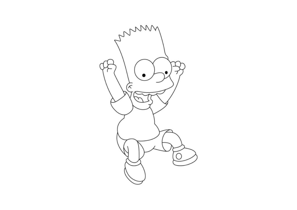 coloriage simpson bart