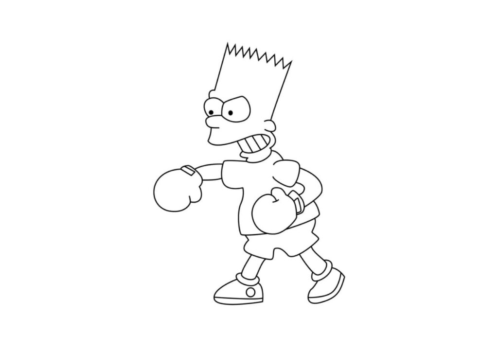 coloriage simpson bart gratuit