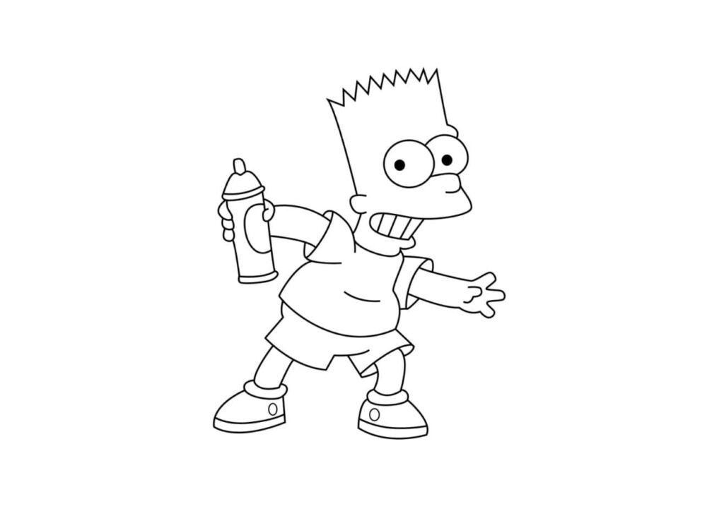 coloriage simpson bart pdf