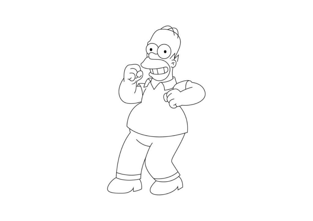 coloriage simpson homer