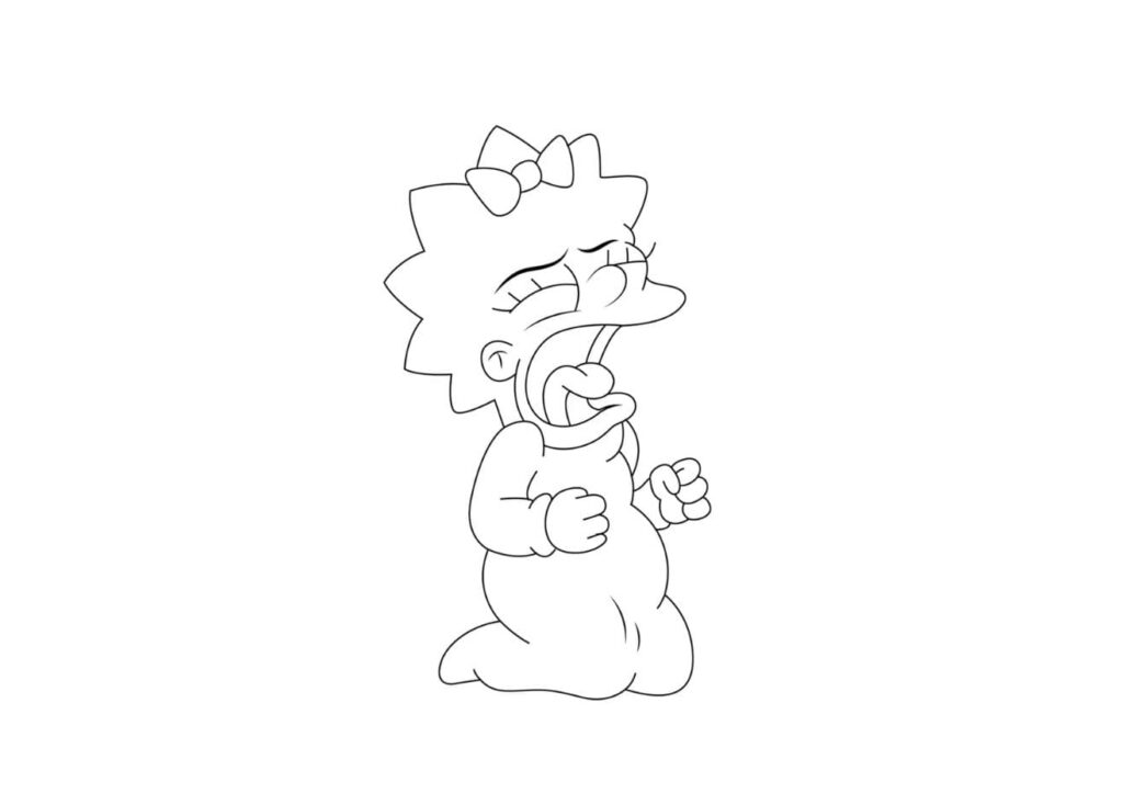 coloriage simpson maggie