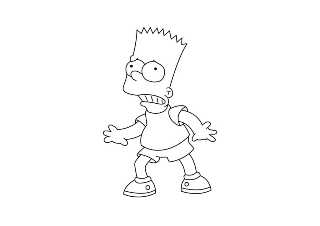 coloriage simpsons bart