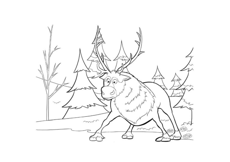 Coloriage la Reine des Neiges GRATUIT à imprimer