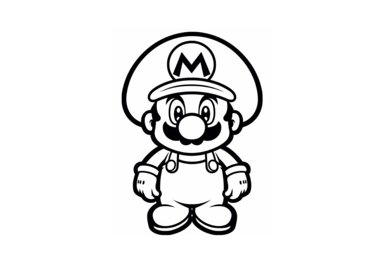 Coloriage Mario | Dessins Mario Bros GRATUIT à imprimer