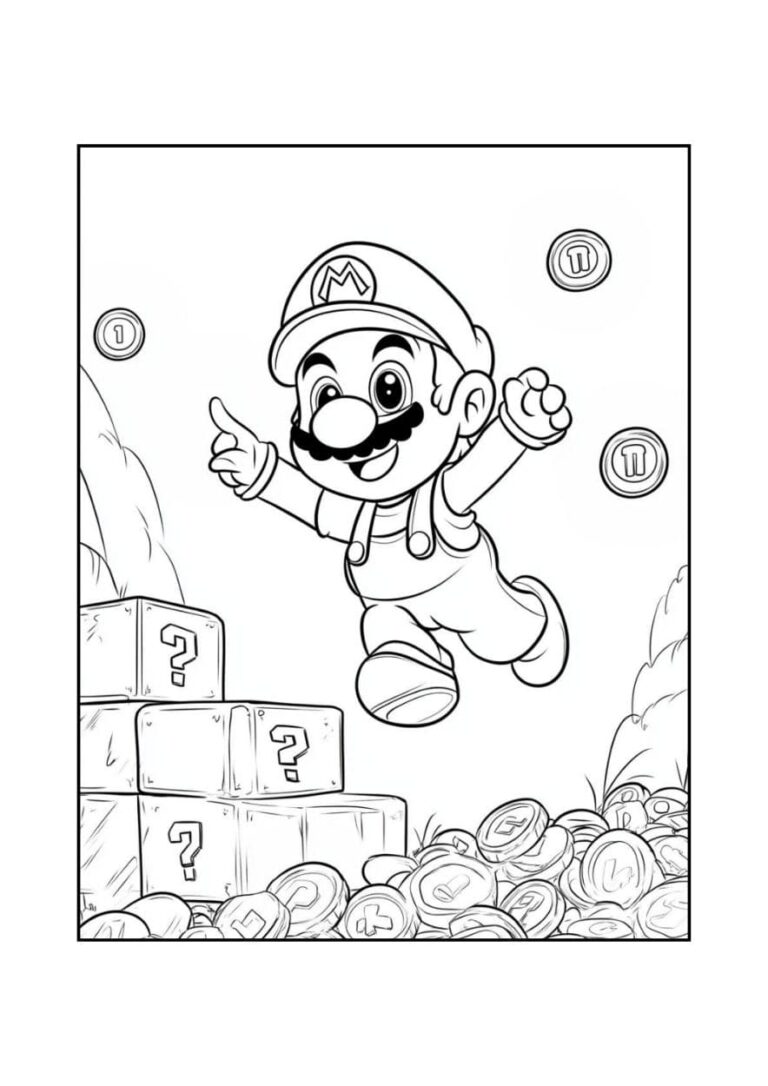 Coloriage Mario Dessins Mario Bros GRATUIT Imprimer