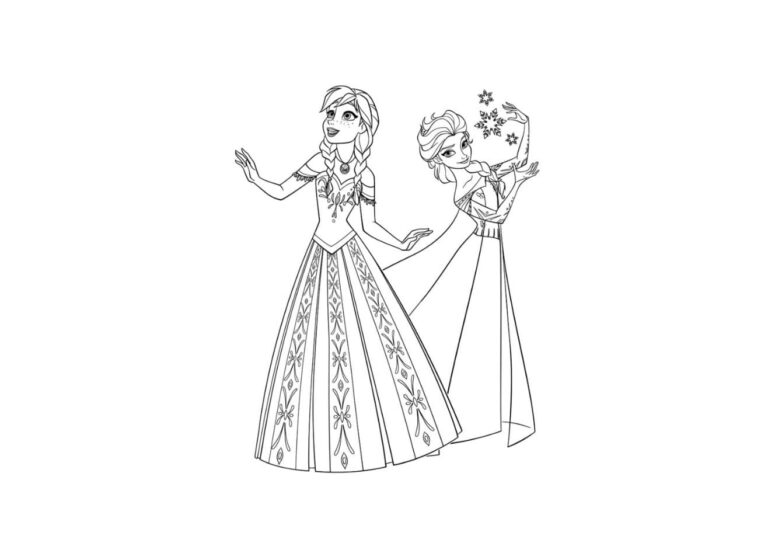 Coloriage la Reine des Neiges GRATUIT à imprimer