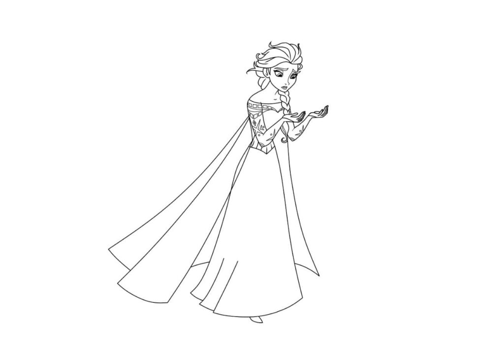 elsa reine des neiges coloriage