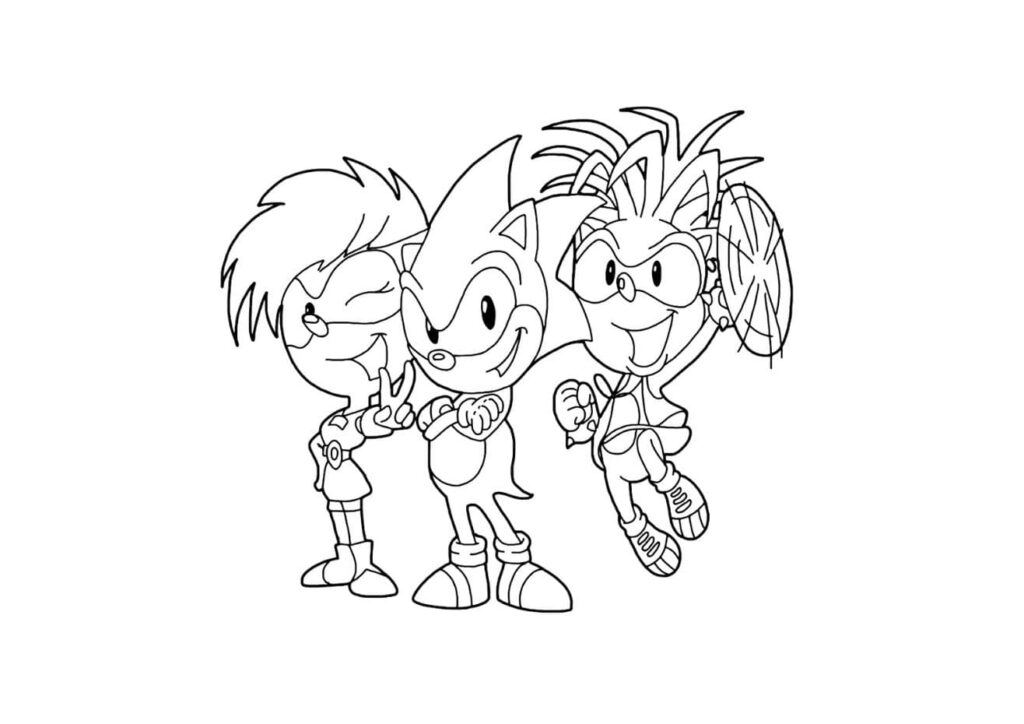 coloriage sonic à imprimer