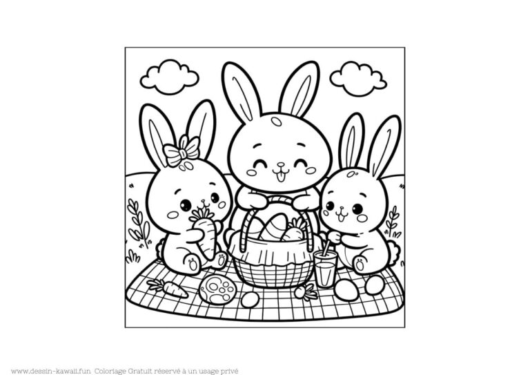 Coloriage Lapin | + 100 Dessins de Lapin Gratuit à imprimer