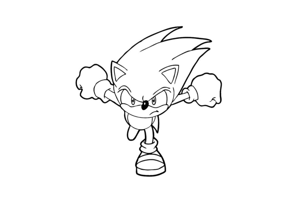 sonic à colorier