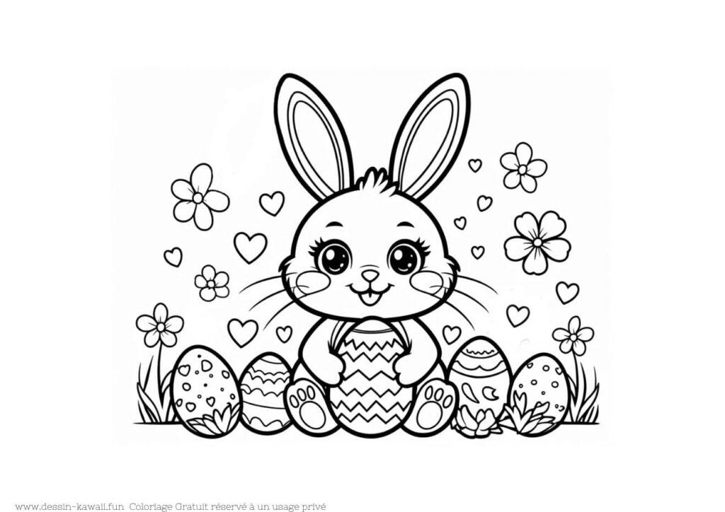 coloriage paques format a4