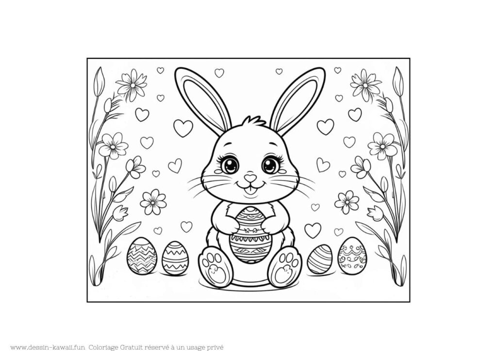 lapin de pâques à imprimer