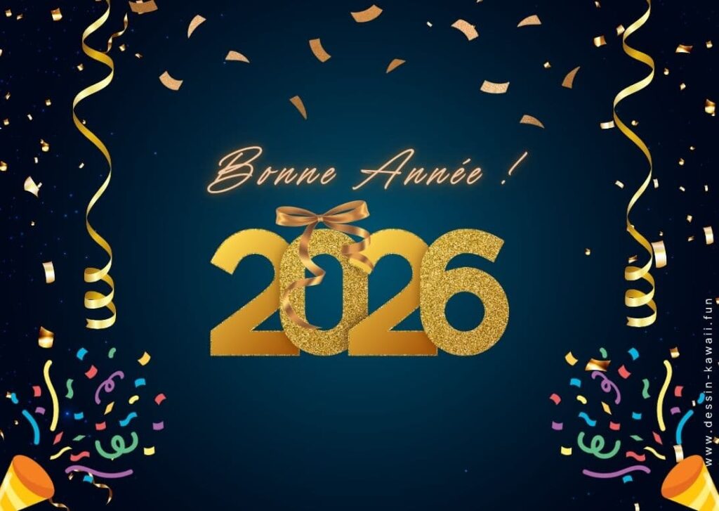 carte nouvelle année 2026