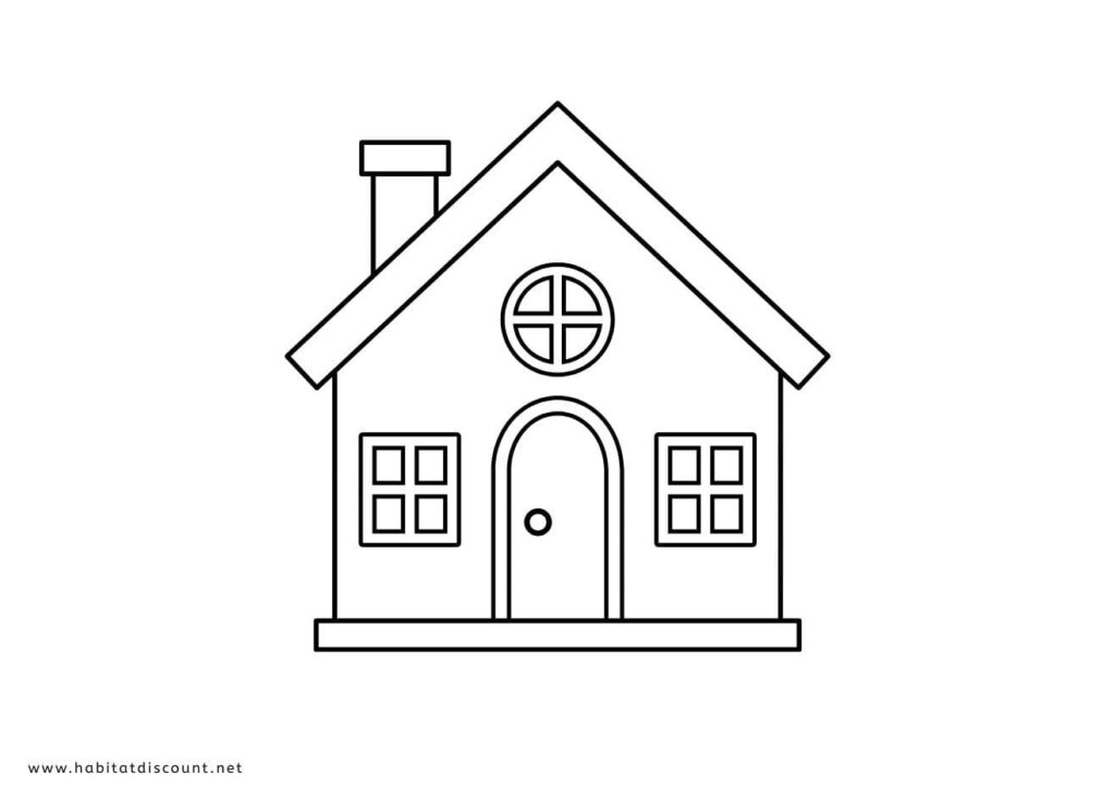 coloriage a imprimer maison