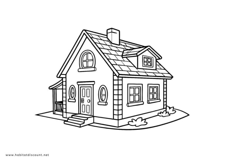 Coloriage Maison PDF GRATUIT à imprimer - Dessin Maison 2026