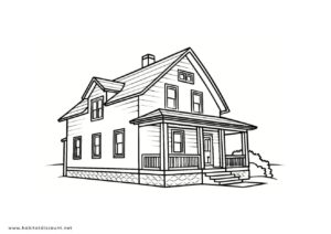 Coloriage Maison PDF GRATUIT à imprimer - Dessin Maison 2026