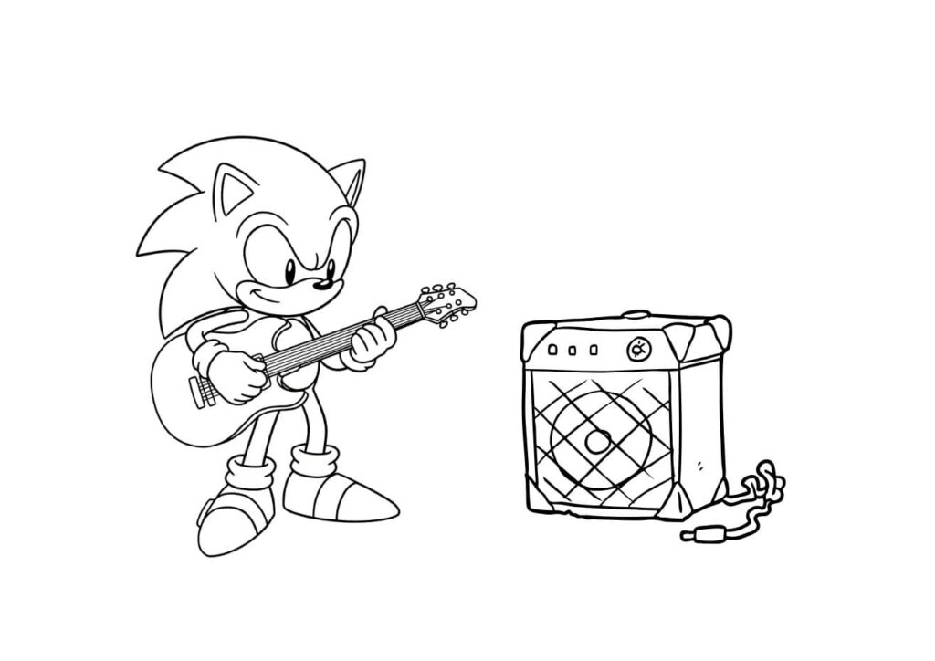 coloriage de sonic