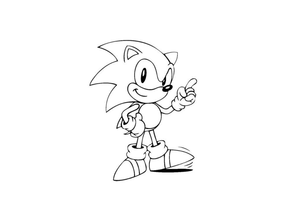 coloriage de sonic PDF