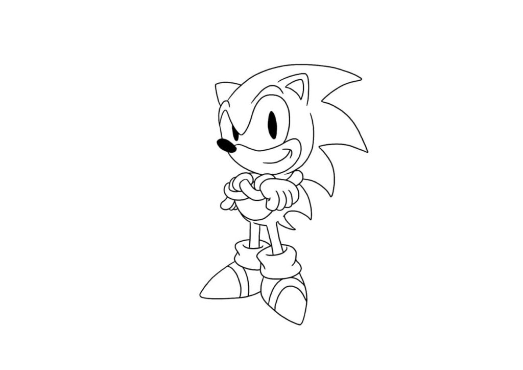 coloriage de sonic gratuit