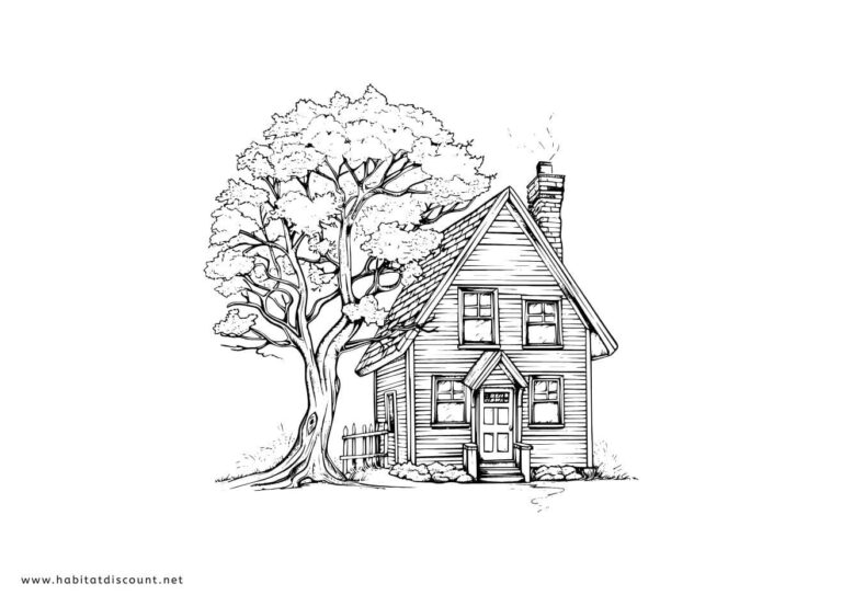 Coloriage Maison PDF GRATUIT à imprimer - Dessin Maison 2026