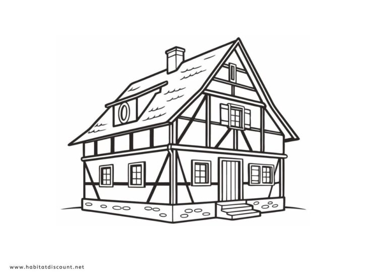 Coloriage Maison PDF GRATUIT à imprimer - Dessin Maison