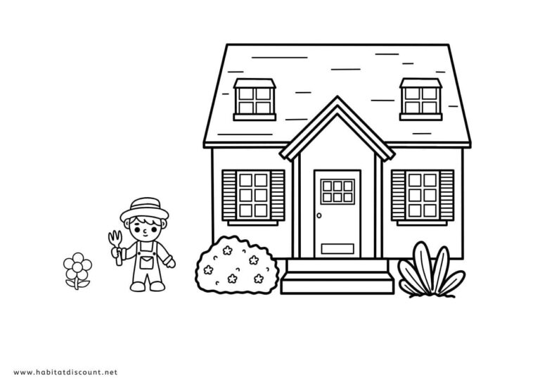 Coloriage Maison PDF GRATUIT à imprimer - Dessin Maison 2026