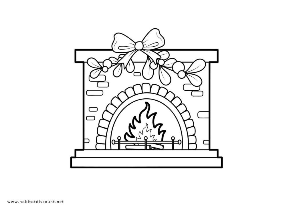 coloriage maison cheminee