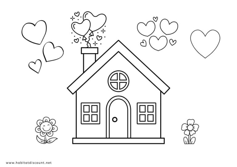 Coloriage Maison PDF GRATUIT à imprimer - Dessin Maison 2026