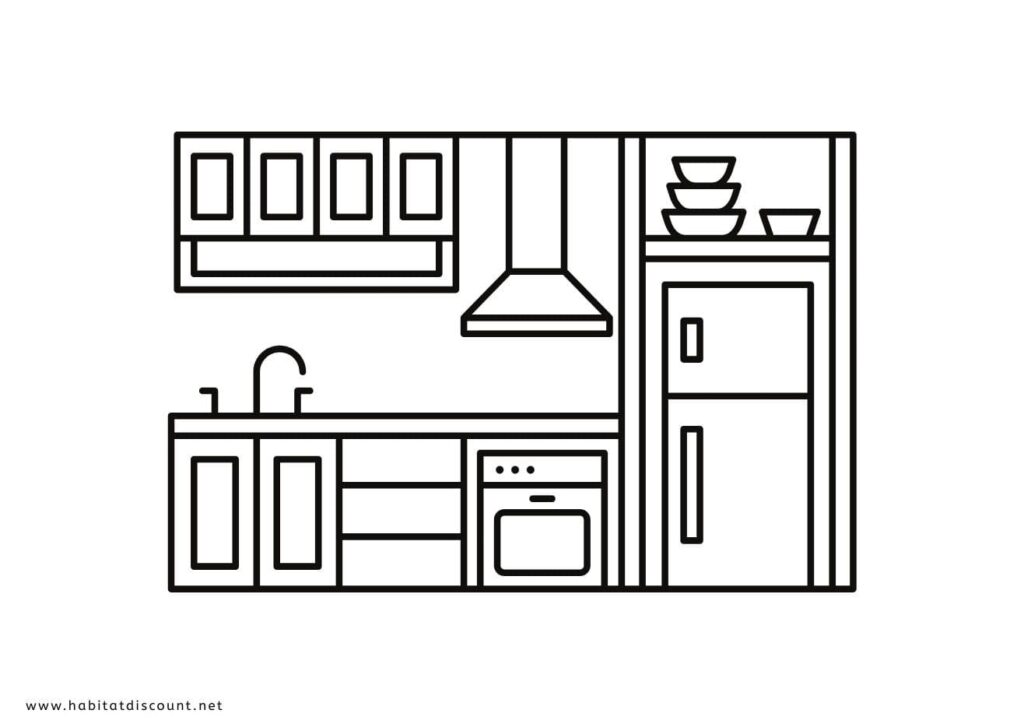 coloriage maison cuisine