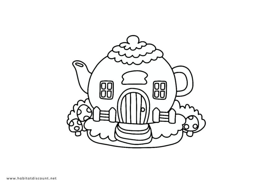 coloriage maison de gnome PDF