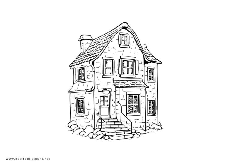 Coloriage Maison PDF GRATUIT à imprimer - Dessin Maison 2026