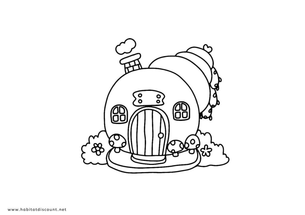 coloriage maison gnome